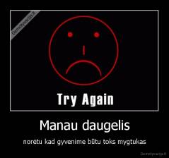 Manau daugelis - norėtu kad gyvenime būtu toks mygtukas