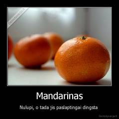 Mandarinas - Nulupi, o tada jis paslaptingai dingsta 