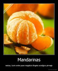 Mandarinas - vaisius, kurio antra puse magiskai dingsta suvalgius pirmaja