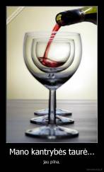 Mano kantrybės taurė... - jau pilna.