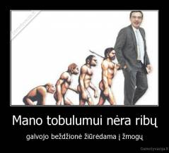 Mano tobulumui nėra ribų - galvojo beždžionė žiūrėdama į žmogų