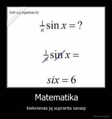 Matematika - kiekvienas ją supranta savaip