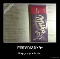 Matematika- - šitaip ją supranta visi..