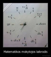 Matematikos mokytojos laikrodis - 