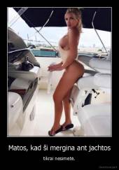 Matos, kad ši mergina ant jachtos - tikrai nesimetė.