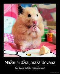 Mažai širdžiai,maža dovana - bet koks didelis džiaugsmas!