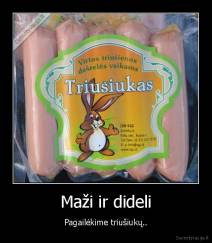 Maži ir dideli - Pagailėkime triušiukų..