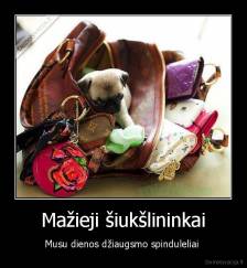 Mažieji šiukšlininkai - Musu dienos džiaugsmo spinduleliai 