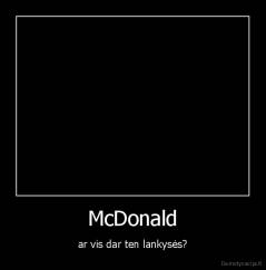 McDonald - ar vis dar ten lankysės?