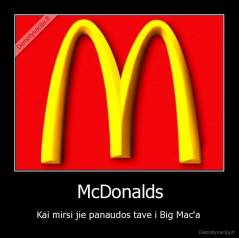 McDonalds - Kai mirsi jie panaudos tave i Big Mac'a 