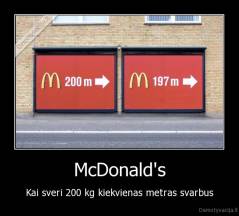 McDonald's - Kai sveri 200 kg kiekvienas metras svarbus
