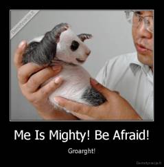 Me Is Mighty! Be Afraid! - Groarght!
