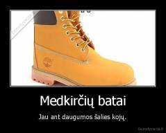 Medkirčių batai - Jau ant daugumos šalies kojų.