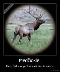 Medžioklė: - Dievu žaidimas, per klaida atitekęs žmonėms.