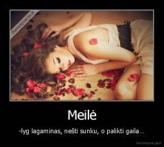 Meilė - -lyg lagaminas, nešti sunku, o palikti gaila…