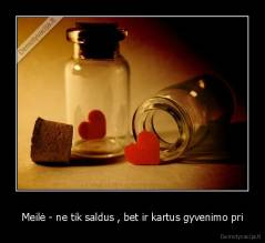 Meilė - ne tik saldus , bet ir kartus gyvenimo pri - 