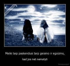 Meilė taip paskendusi tarp geismo ir egoizmo, - kad jos net nematyti