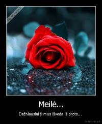 Meilė... - Dažniausiai ji mus išveda iš proto... 
