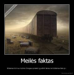 Meilės faktas - Būdamas toli nuo mylimo žmogaus pradedi jį pažinti labiau nei būdamas šalia jo..