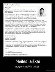 Meilės laiškai - Motyvūoja rašyti sms'us 