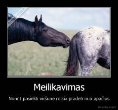 Meilikavimas - Norint pasiekti viršune reikia pradėti nuo apačios