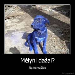 Mėlyni dažai? - Ne nemačiau