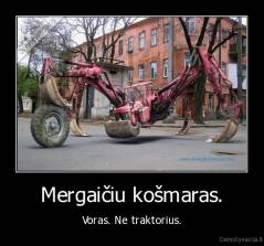 Mergaičiu košmaras. - Voras. Ne traktorius.