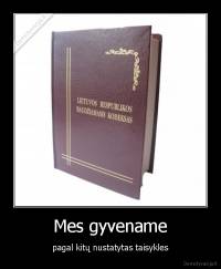 Mes gyvename - pagal kitų nustatytas taisykles