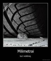 Milimetrai - turi reikšmę.