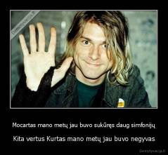 Mocartas mano metų jau buvo sukūręs daug simfonijų - Kita vertus Kurtas mano metų jau buvo negyvas