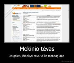 Mokinio tėvas - Jis galėtų išmokyti savo vaiką mandagumo