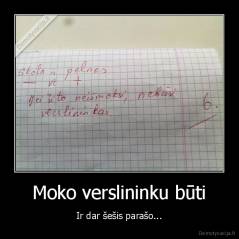 Moko verslininku būti - Ir dar šešis parašo...