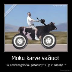 Moku karve važiuoti - Tai kodėl negalėčiau pabaandyt su ja ir skraidyti ?