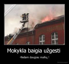 Mokykla baigia užgesti  - -Nešam daugiau malkų !