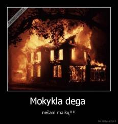 Mokykla dega  - nešam malkų!!!!