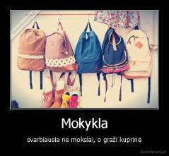 Mokykla - svarbiausia ne mokslai, o graži kuprinė