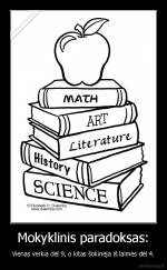Mokyklinis paradoksas: - Vienas verkia dėl 9, o kitas šokinėja iš laimės dėl 4.