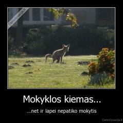 Mokyklos kiemas... - ...net ir lapei nepatiko mokytis