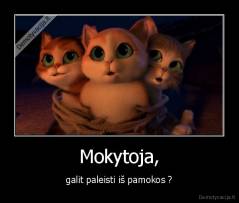 Mokytoja, - galit paleisti iš pamokos ?