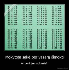 Mokytoja sakė per vasarą išmokti - Ar bent jau mokinais?