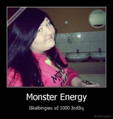 Monster Energy - Iškalbingiau už 1000 žodžių