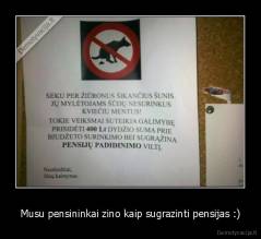 Musu pensininkai zino kaip sugrazinti pensijas :) - 