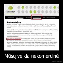 Mūsų veikla nekomercinė - 