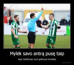 Mylėk savo antrą pusę taip - kaip Vaitkūnas myli geltonas korteles