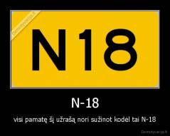 N-18 - visi pamatę šį užrašą nori sužinot kodėl tai N-18