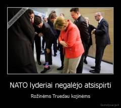 NATO lyderiai negalėjo atsispirti - Rožinėms Truedau kojinėms