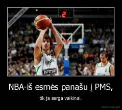 NBA-iš esmės panašu į PMS, - tik ja serga vaikinai.