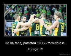 Na ką tada, pastatau 100GB torrentuose  - Ir jungiu TV