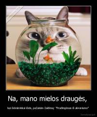 Na, mano mielos draugės,  - kai šeimininkai išeis, pažaisim žaidimą: "Pradingimas iš akvariumo"