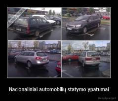 Nacionaliniai automobilių statymo ypatumai - 